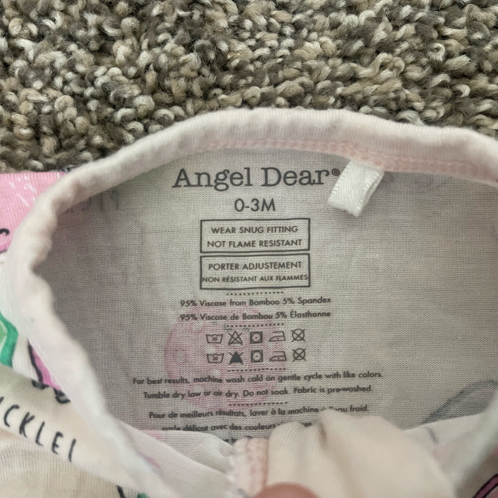 Angel Dear Baby Pickleball Bamboo Pajamas Size 0-3 Months - Picture 3 of 6